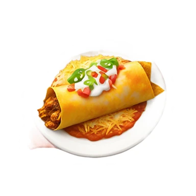 Enchiladas with wing flying  sticker