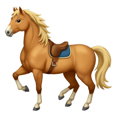 Realistic tan mustang horse sticker