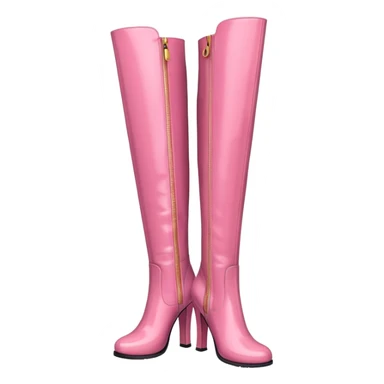 A pair of knee high pink boots sticker