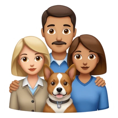 Um homem uma mulher mais um cachorro sticker