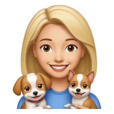 model with pet sticker