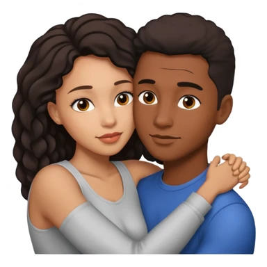 Ebony couple, light skin female brown skin male sexual  sticker