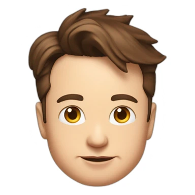 Elon musk avec des cœur dans les yeux  sticker