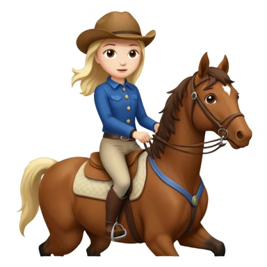 jeune fille a cheval sticker