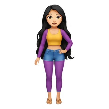 latina baddie, latina woman with great thick body, pretty, full body sticker