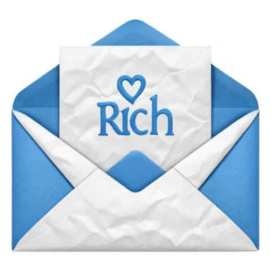 envelope with the word RCH on it sticker