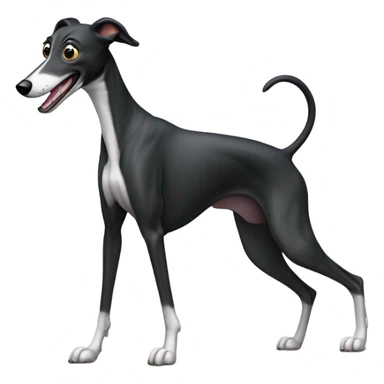 Black greyhound farting sticker