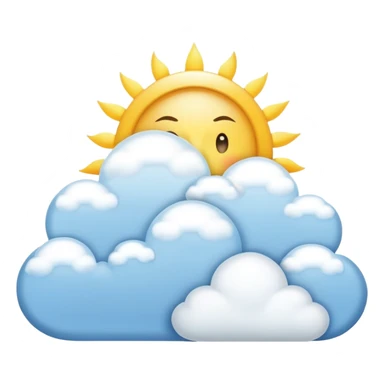 Sunny and cloudy morning sticker