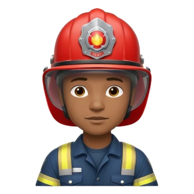 black Firefighter wearing helmets sticker