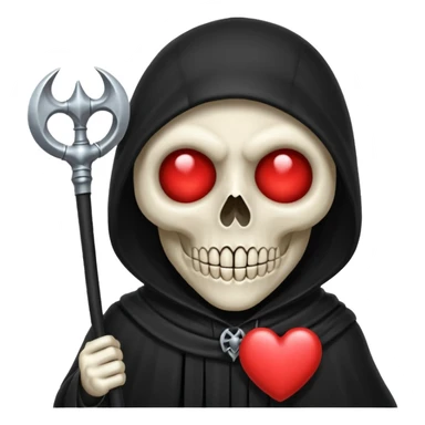 cute reaper with heart eyes sticker