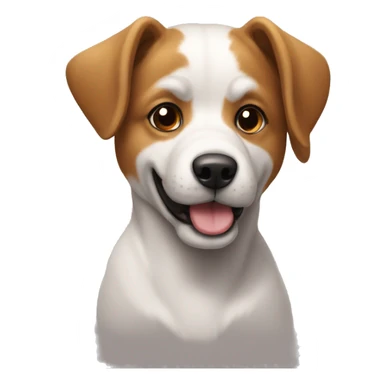 Un chien qui joue a la balle sticker