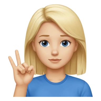 blond girl doing okay sign sassy sticker