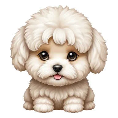 cute white maltipoo sticker