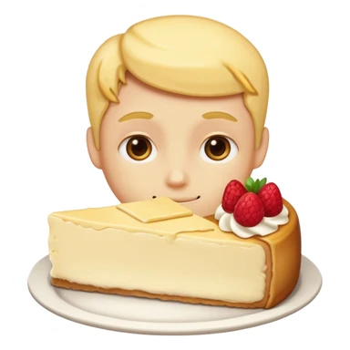 Plain cheesecake human sticker