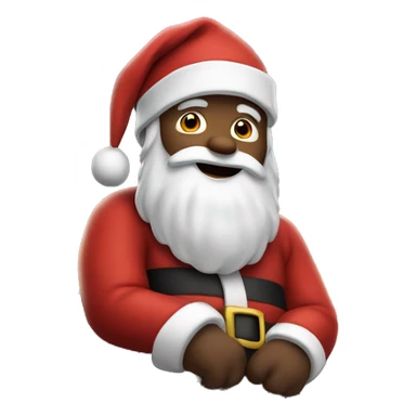 Santa on a rooftop sticker