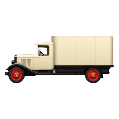 Art Deco Very long 1934 moving truck side view  sticker