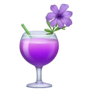 Cocktail with light purple flowers sticker