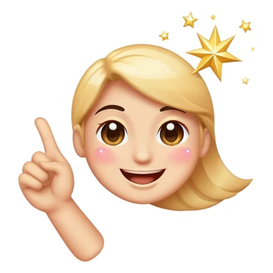 winking face holding a sparkling sign with extra sparkles sticker