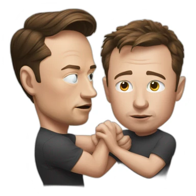 Elon musk wrestling with mark zukerberg sticker