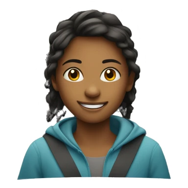 smiling girl in car interior sticker