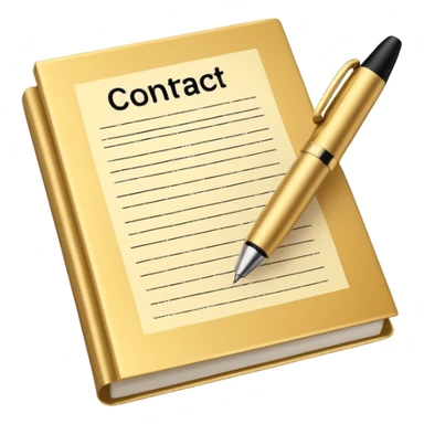 Professional safe guarantee contract golden paper signed sticker