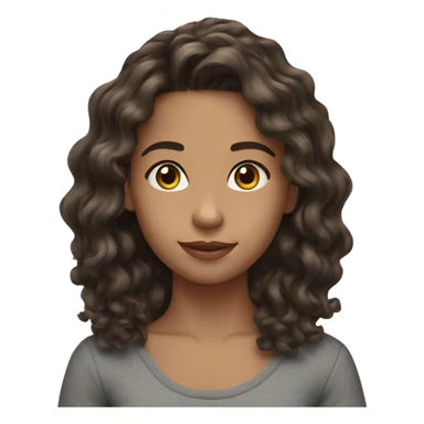 Young model brunet wavy hair  sticker