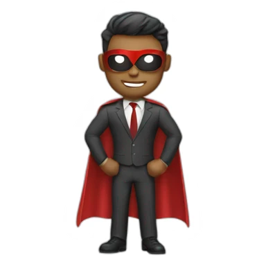 business man as superhero sticker