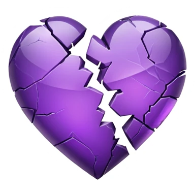 purple broken heart sticker