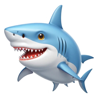 Shark wih sunscreen on sticker