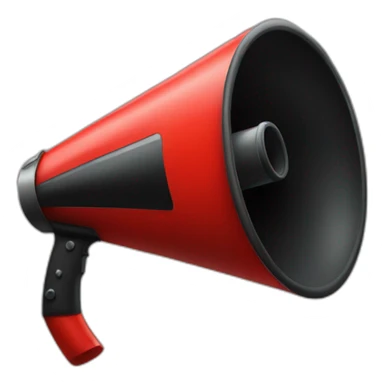 red-black megaphone sticker