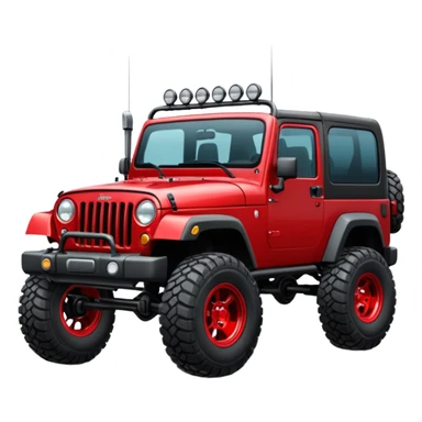 Lifted red Jeep sticker