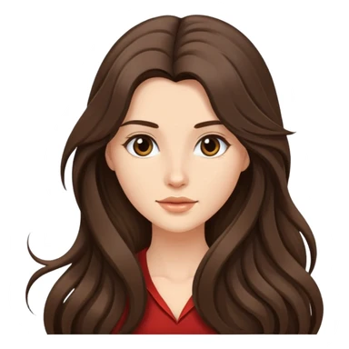 Brunette model with long flowing hair sticker