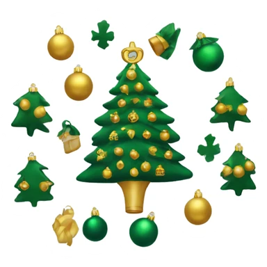 Christmas tree with Notre Dame ornaments  sticker