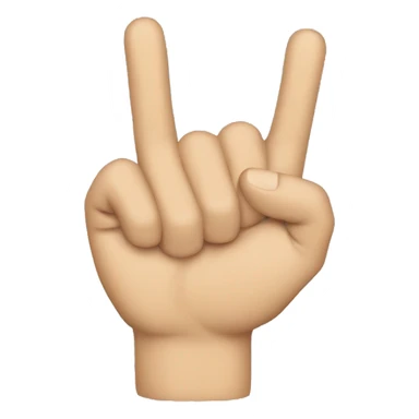 hang tough hand sign with kiss sticker