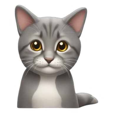 Chat qui chauvauche un dauphin sticker