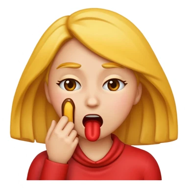 Women emoji choking herself  sticker
