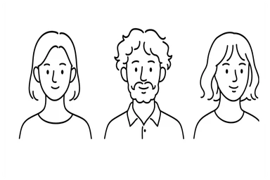 Create avatars in a similar style but with different variations, outline avatar sticker