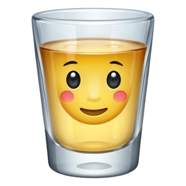 small shot glass, filled with clear liquid sticker