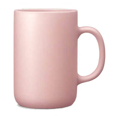 Tall pastel pink mug bottle with handle  sticker