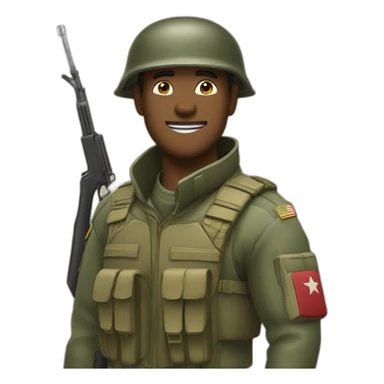 Soldat qui fait un salut sticker