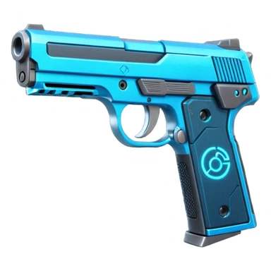 the image is the icon for a videogame  item. futuristic cyberpunk -ready to equip- it is master craftsmanship [ unequipped item ]
It is a magsec4 pistol with a mini-holo - neatly staged 3/4 profile view sticker