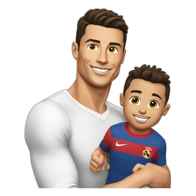 cristiano ronaldo avec son fils sticker