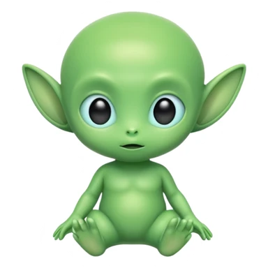 baby smiski alien sticker