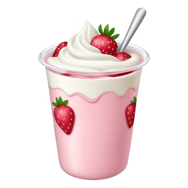  Strawberry Yogurt cup sticker