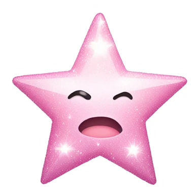 Light pink sparkle star sticker