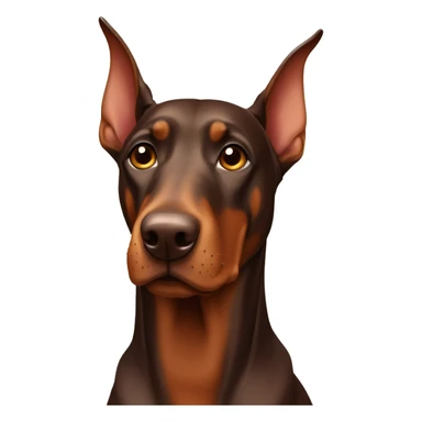 Brown Doberman dog  sticker