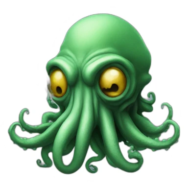 Cthulu smoking sticker