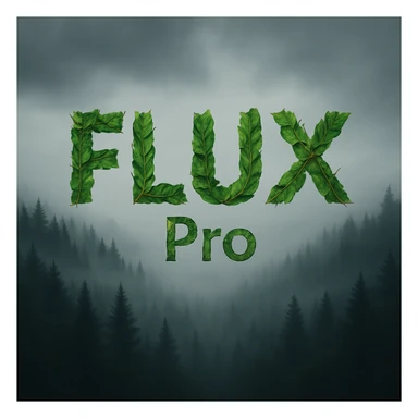 recreate this image but make more readable, remove 1.1 and add pro, text should be made from leaves and sticks sticker