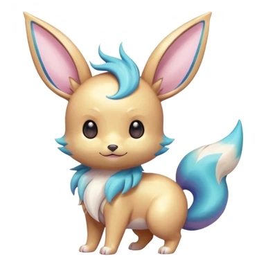 Shiny Colorful Pastel Kawaii Eeveelution-Cute-Pokémon-fusion full body sticker