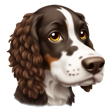 Brown tri color springer sticker